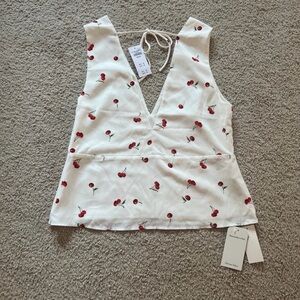 Abercrombie Cherry Print Top